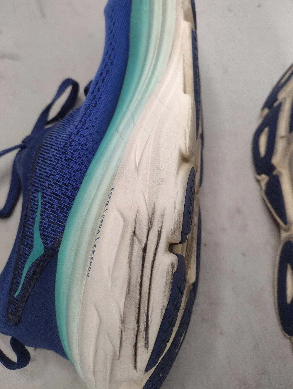 Hoka One One Bondi 8 Womens 8B Running Sneakers Shoes 7.5 B Blue B12